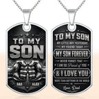 To My Son, Personalized Dog Tag Necklace, Gift For Son and Dad lovers - 10