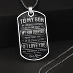 To My Son, Personalized Dog Tag Necklace, Gift For Son and Dad lovers - 5