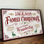 Custom "Welcome To The Family Christmas" Poster - Personalized Horizontal Holiday Wall Art Print - Housewarming Decor for Families - 5