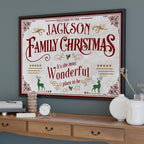 Custom "Welcome To The Family Christmas" Poster - Personalized Horizontal Holiday Wall Art Print - Housewarming Decor for Families - 4