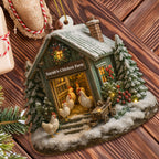 Custom "Welcome to Our Cozy Farm" Wood Ornament - Personalized Family Name Christmas Tree Decoration - Gift for Farm Owners, Country Homes - 3