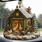 Custom "Welcome to Our Cozy Farm" Wood Ornament - Personalized Family Name Christmas Tree Decoration - Gift for Farm Owners, Country Homes - 4