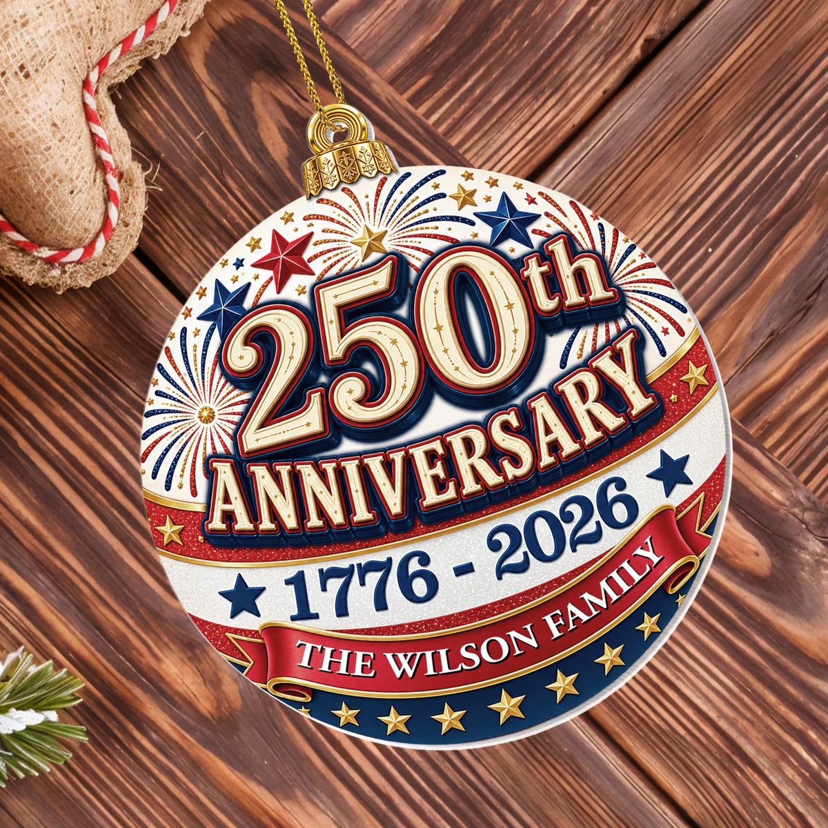 Anniversary Our Family, Personalized Custom Acrylic Ornament, Gift For Families - 2
